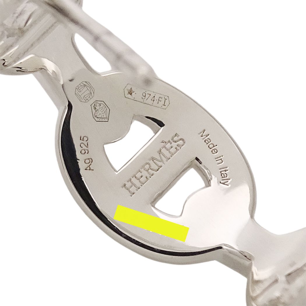 Hermes Earrings Chaine D'ancre Silver Polished — view 7
