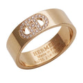 Hermes Ring 18k Gold Diamond D'ancre PM Pink 51 Issue Polished