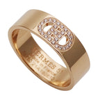 Hermes Ring 18k Gold Diamond D'ancre PM Pink 51 Issue Polished — view 4