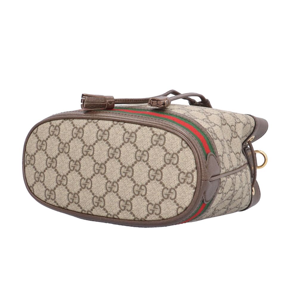 Gucci GG Rubaguet Odia Shoulder Bag Split Canvas Beige — view 6