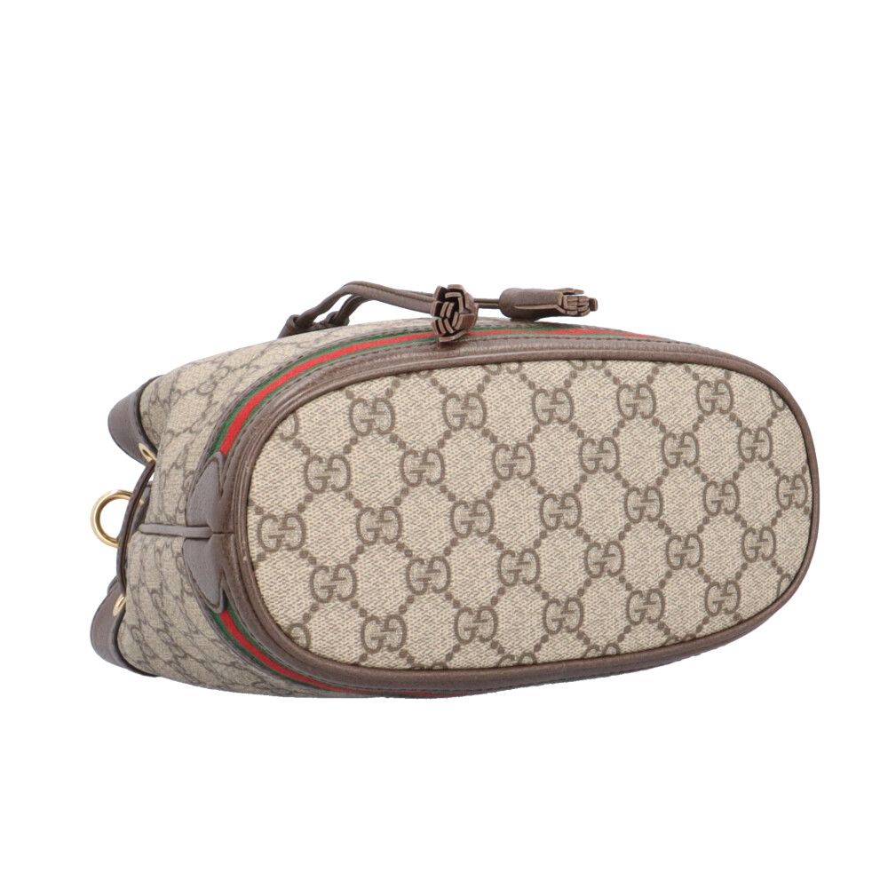 Gucci GG Rubaguet Odia Shoulder Bag Split Canvas Beige — view 5