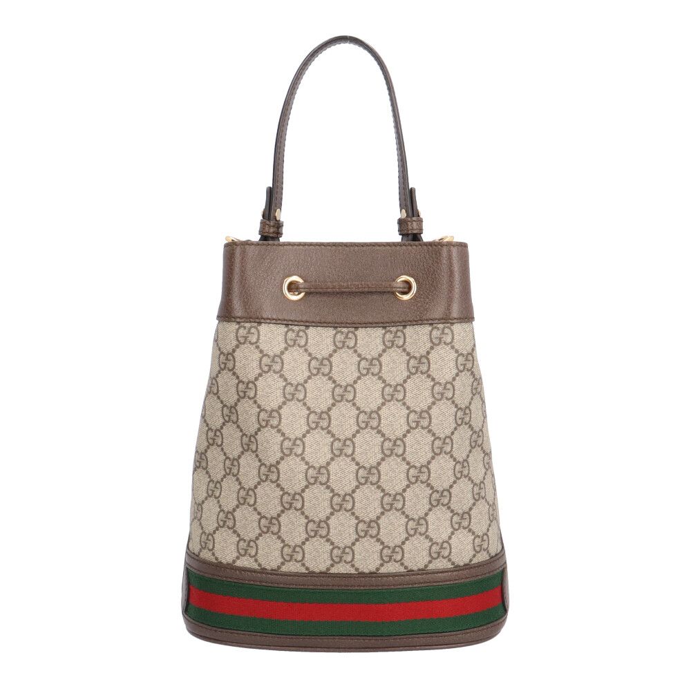 Gucci GG Rubaguet Odia Shoulder Bag Split Canvas Beige — view 3