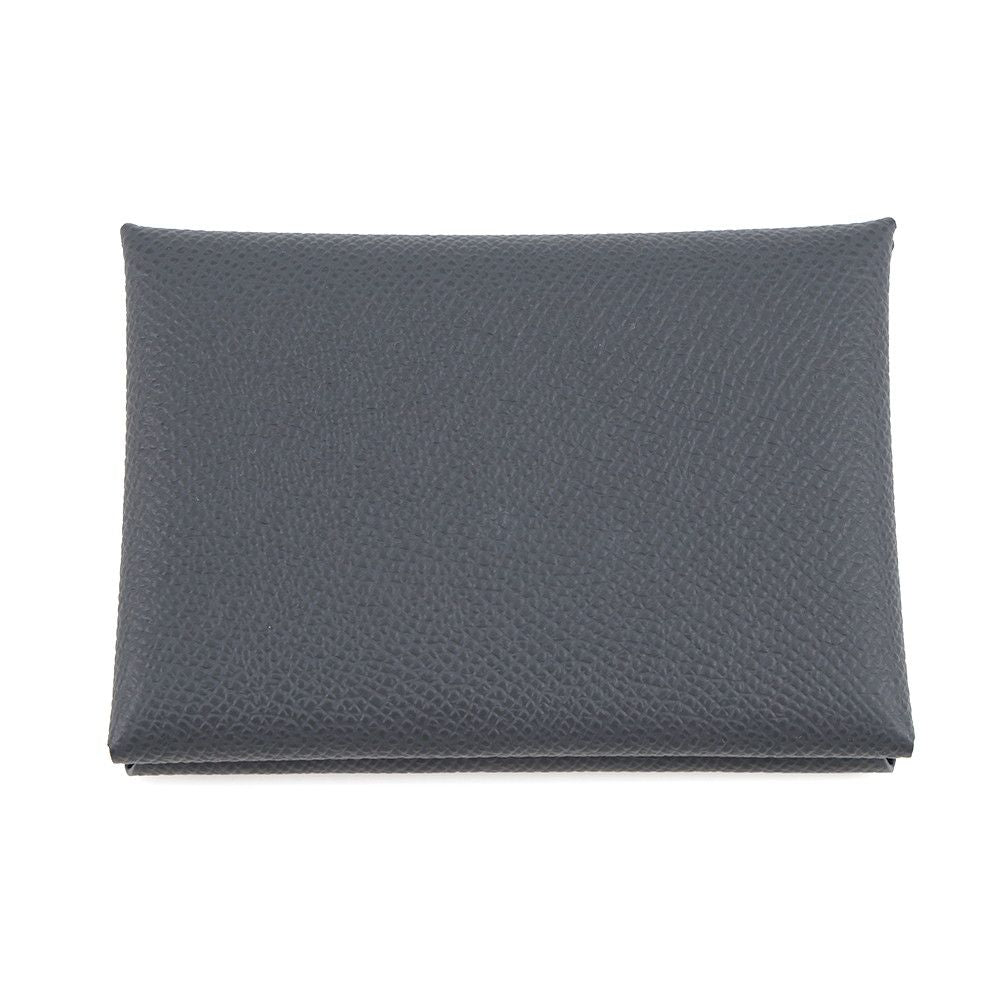 Hermes Coin Case Calvi Duo Ardoise Silver Epsom — view 3