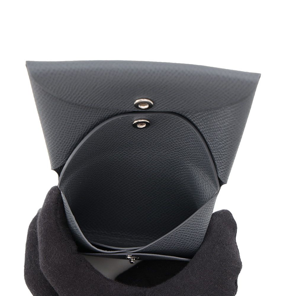 Hermes Coin Case Calvi Duo Ardoise Silver Epsom — view 5