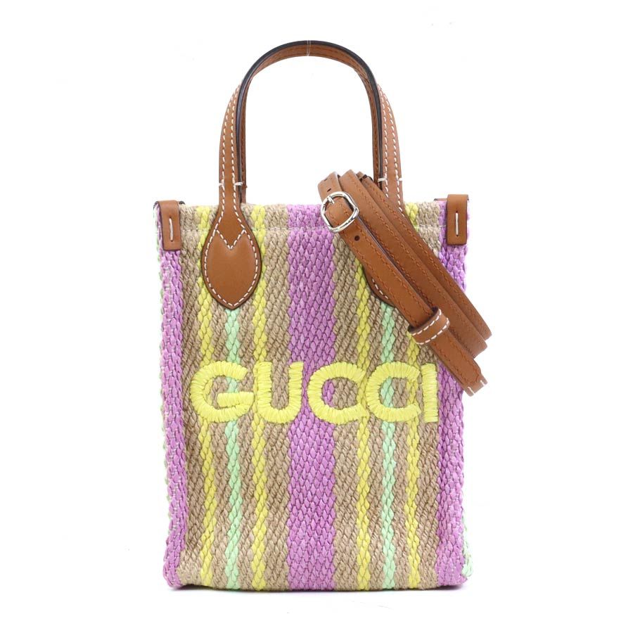 Gucci Crossbody Shoulder Bag Jute Mini