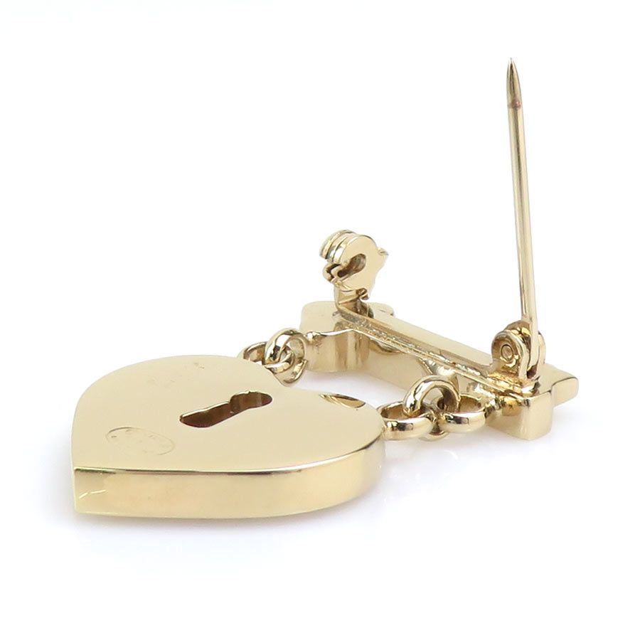 Chanel Brooch Heart Lock & — view 6