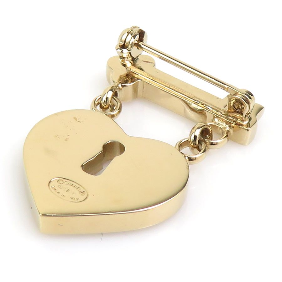 Chanel Brooch Heart Lock & — view 4