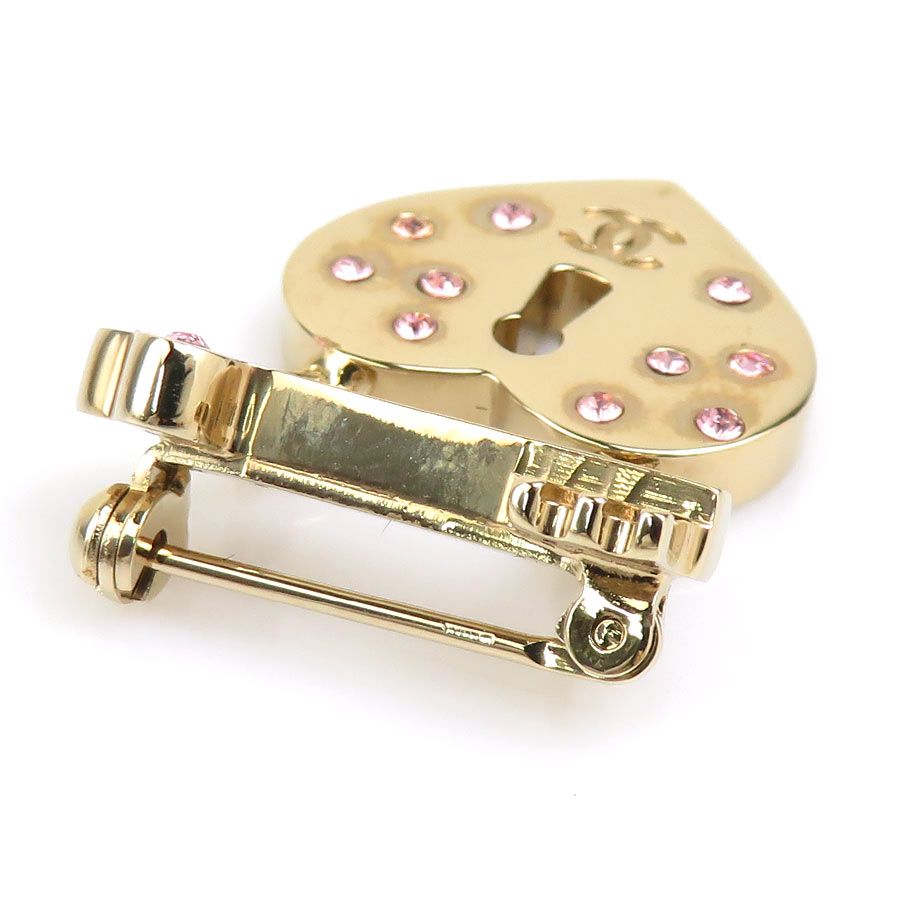 Chanel Brooch Heart Lock & — view 3