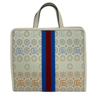 Gucci Tote Children's GG Print Ivory Blue Multi Leather