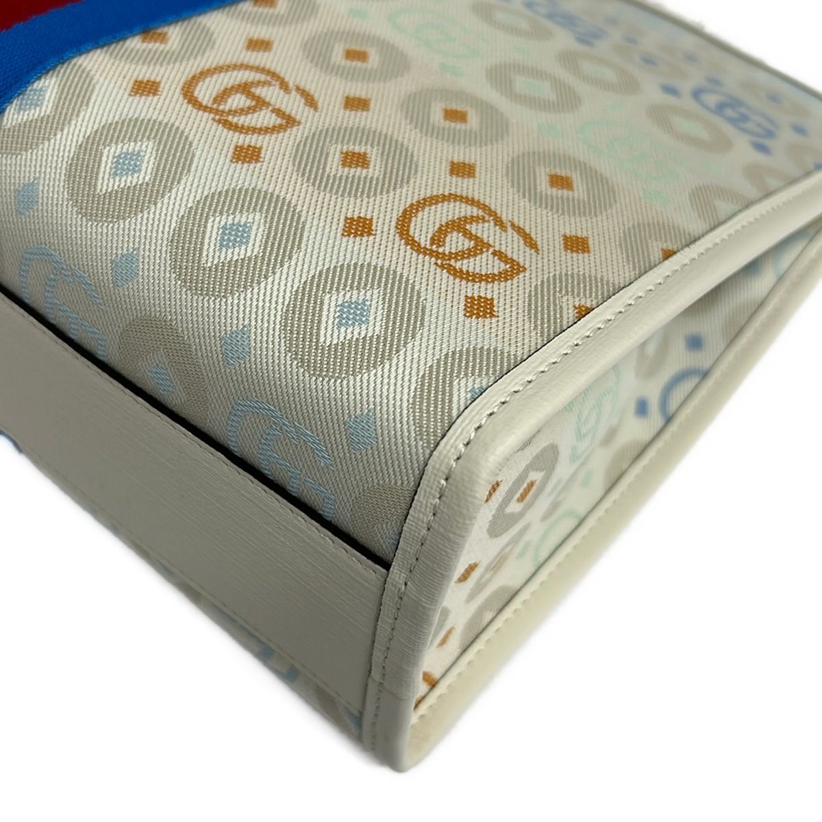Gucci Tote Children's GG Print Ivory Blue Multi Leather — view 6