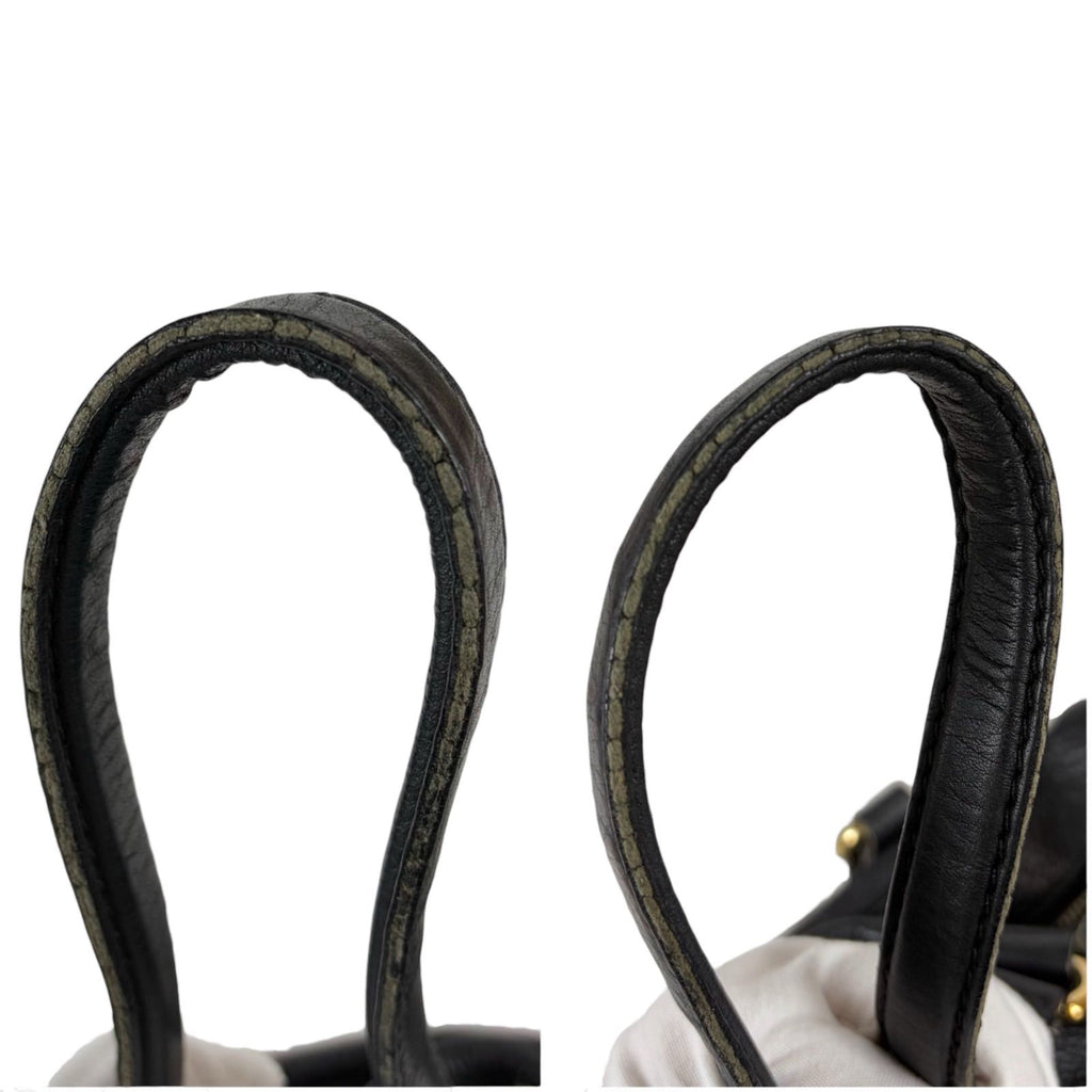 Gucci Soho Leather Tote Tassel Charm GG Black — view 7