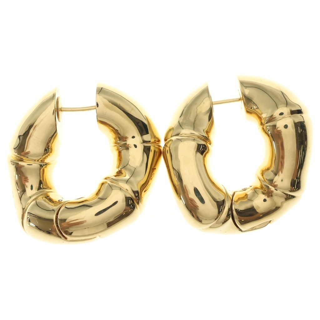 Gucci Bamboo Hoop Earrings Gold — view 4