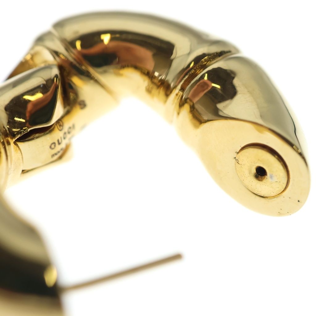 Gucci Bamboo Hoop Earrings Gold — view 6