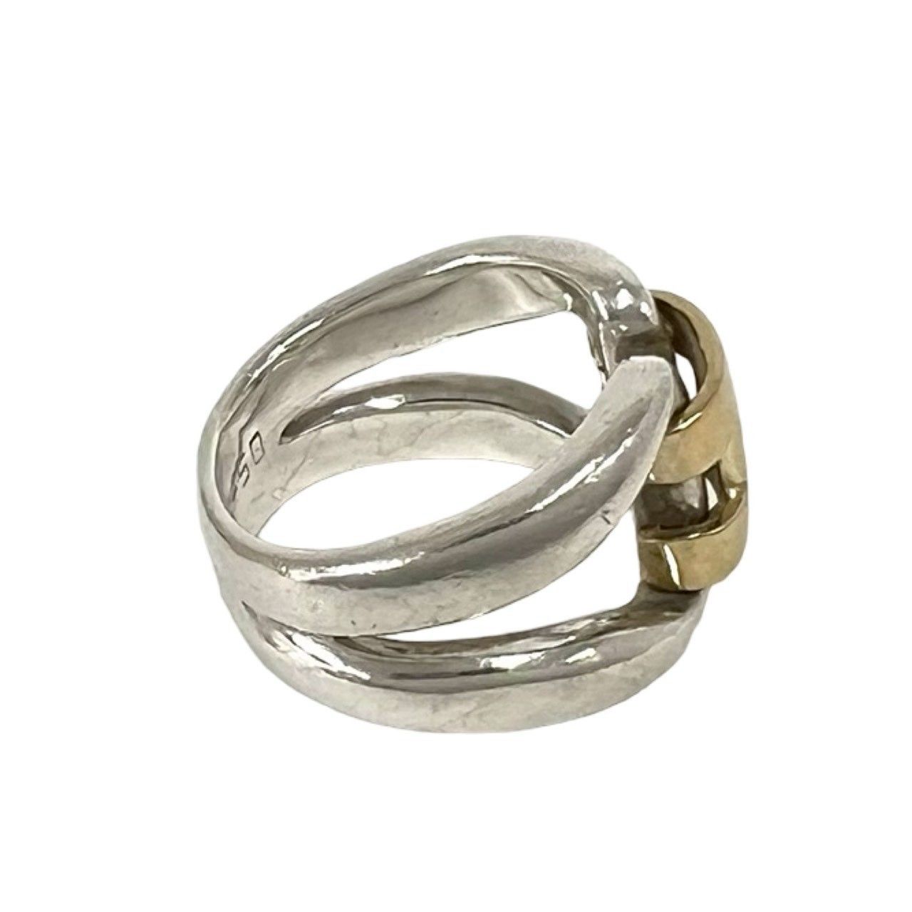 Hermes History Ring 925 Sterling Silver Gold — view 5