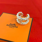 Hermes Area Ring 925 Sterling Silver