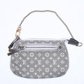 Louis Vuitton Monogram Mini Lin Mini Pochette Accessoires Plantine Handbag Gray