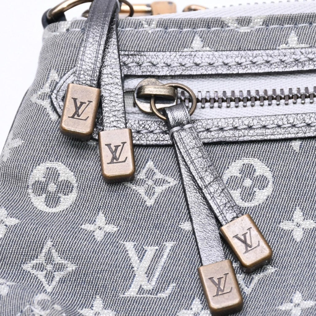 Louis Vuitton Monogram Mini Lin Mini Pochette Accessoires Plantine Handbag Gray — view 7