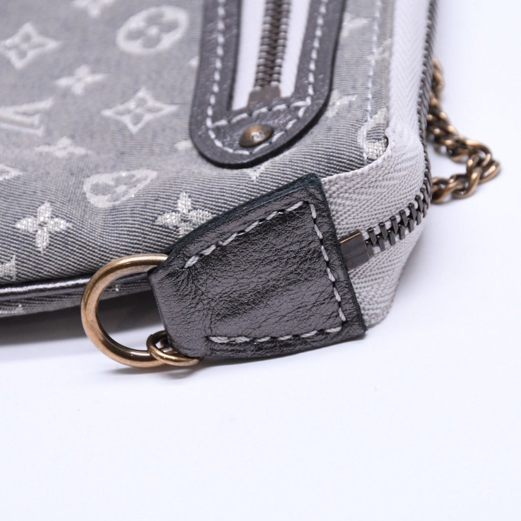 Louis Vuitton Monogram Mini Lin Mini Pochette Accessoires Plantine Handbag Gray — view 8