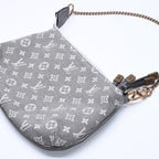 Louis Vuitton Monogram Mini Lin Mini Pochette Accessoires Plantine Handbag Gray — view 6