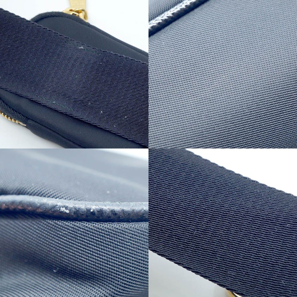 Prada Re-Nylon Edition Shoulder Bag Black Gold — view 8
