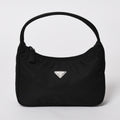 Prada Hobo Handbag Nylon Black