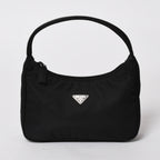 Prada Hobo Handbag Nylon Black