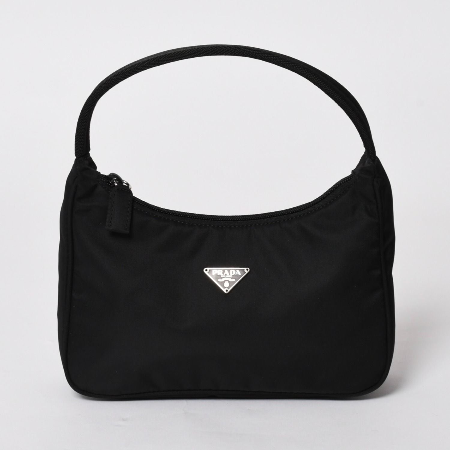 Prada Hobo Handbag Nylon Black