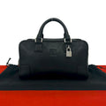 Loewe Amazona 28 Anagram Logo Leather Boston Bag Black