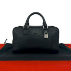 Loewe Amazona 28 Anagram Logo Leather Boston Bag Black