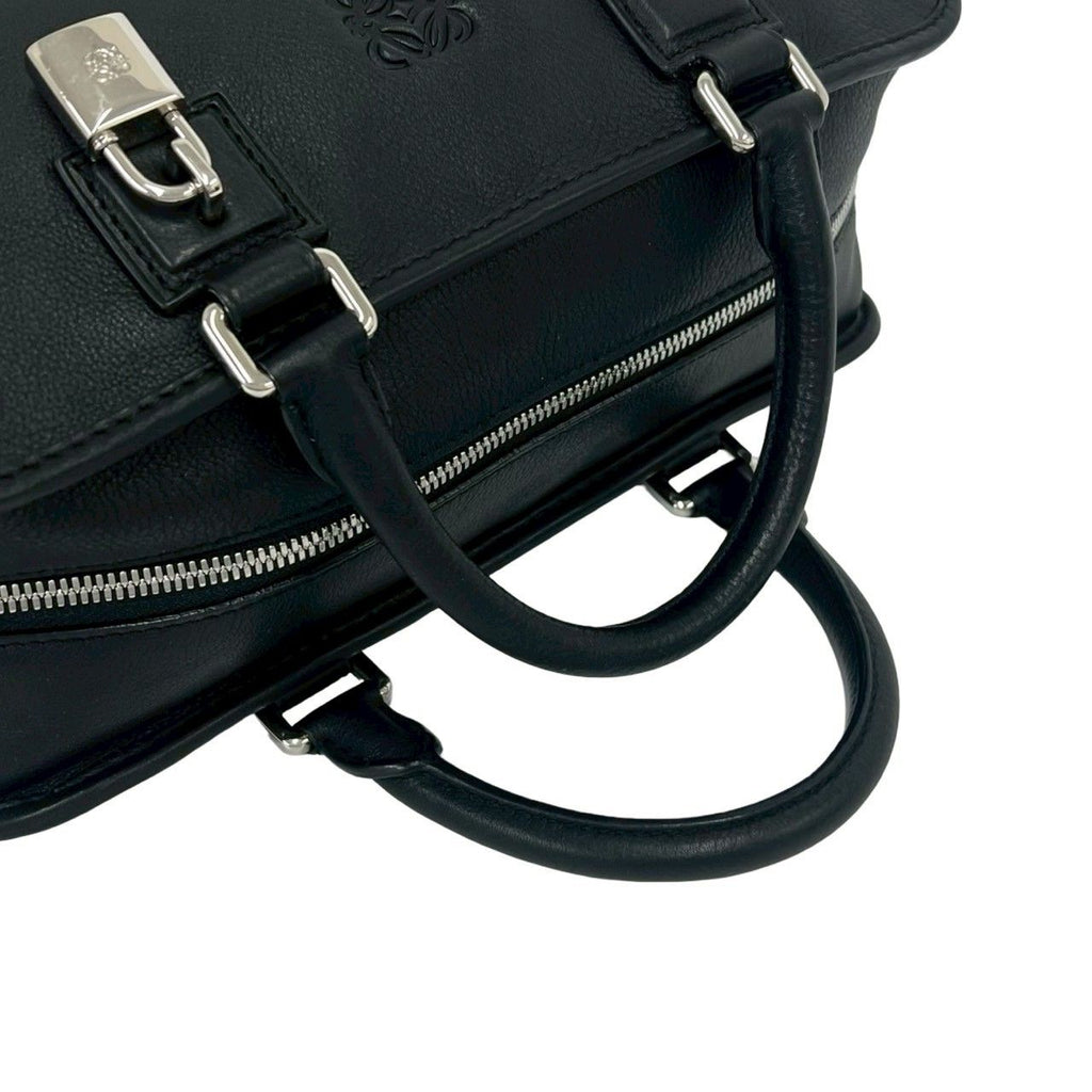 Loewe Amazona 28 Anagram Logo Leather Boston Bag Black — view 4