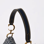 Dior Mini Saddle Bag Trotter Canvas Leather Navy — view 5