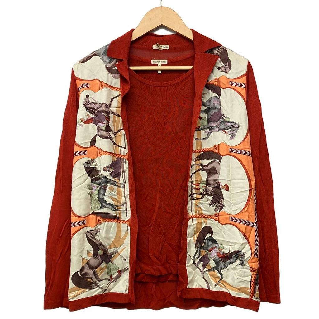 Hermes Ensemble Red Ivory – Multi Partly Silk