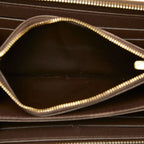 Louis Vuitton Damier Zippy Wallet Zip Around Brown Leather — view 9