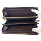 Louis Vuitton Damier Zippy Wallet Zip Around Brown Leather — view 8