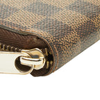 Louis Vuitton Damier Zippy Wallet Zip Around Brown Leather — view 6