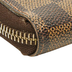Louis Vuitton Damier Zippy Wallet Zip Around Brown Leather — view 5