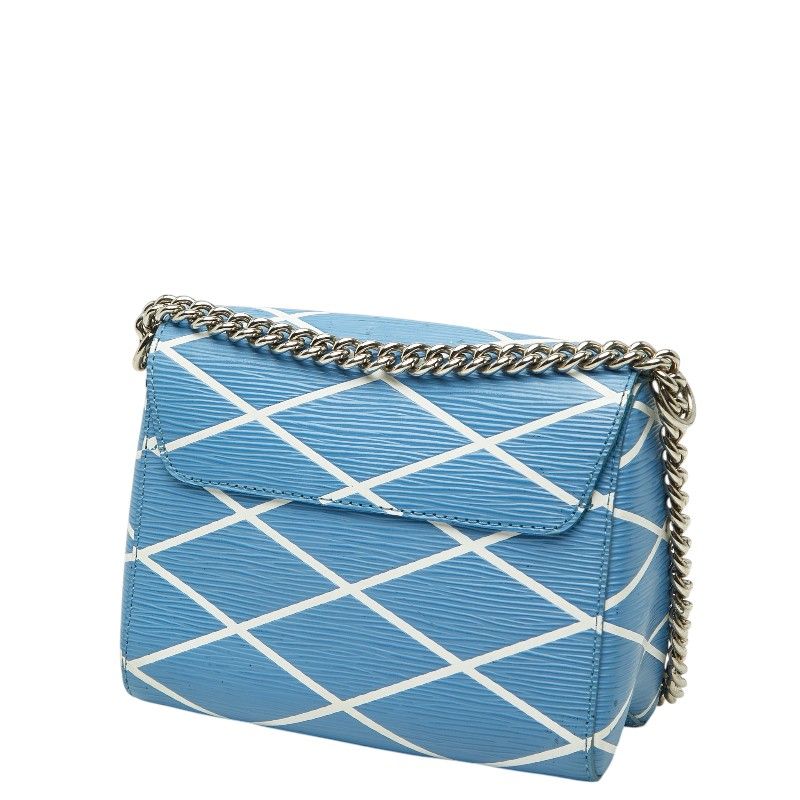 Louis Vuitton Epi Martage Twist PM Chain Shoulder Bag Blue White Leather — view 2