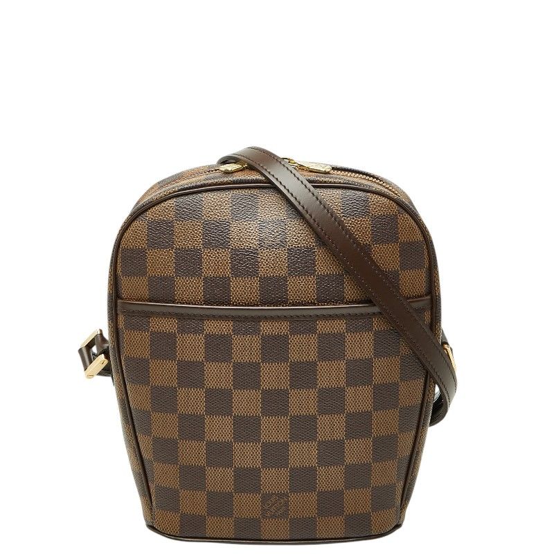 Louis Vuitton Damier Ipanema PM Crossbody Shoulder Bag Brown Leather