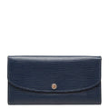 Louis Vuitton Epi Portefeuille Emily Wallet Andigo Blue Leather