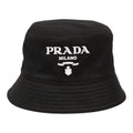 Prada Logo Bucket Hat Black Cotton