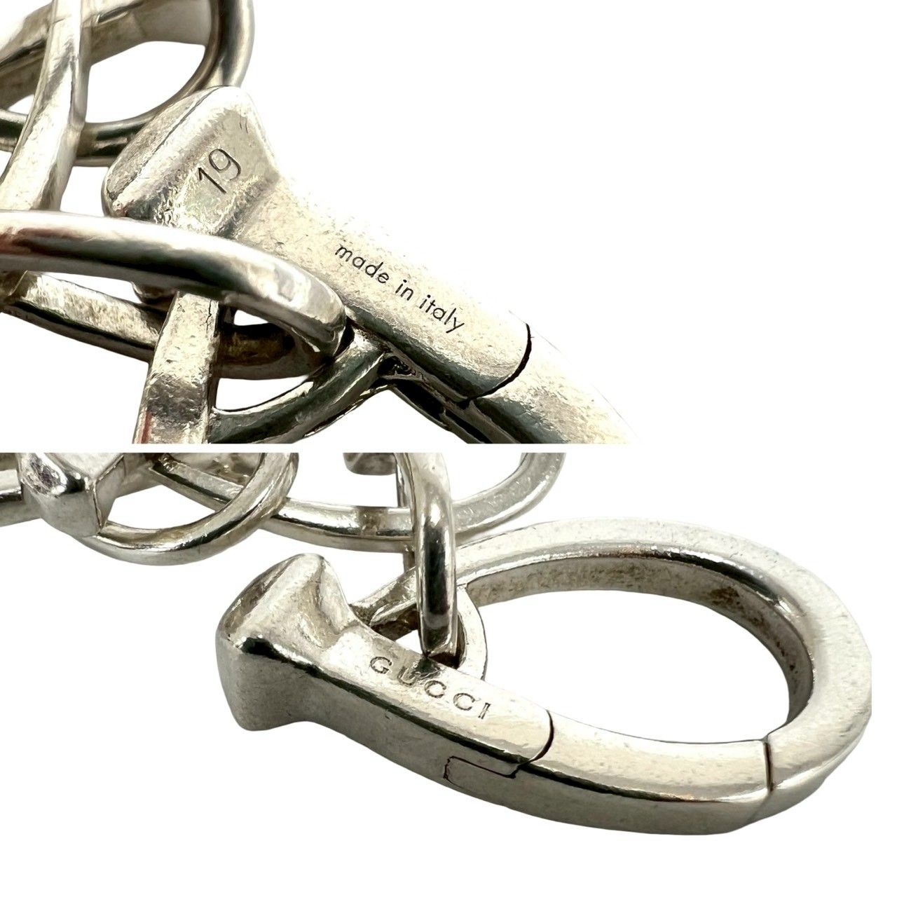 Gucci Vintage Nail Motif Bracelet 925 Sterling Silver Chain — view 3