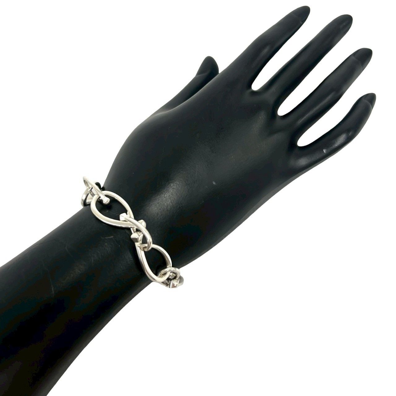 Gucci Vintage Nail Motif Bracelet 925 Sterling Silver Chain — view 2