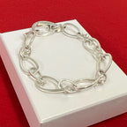 Gucci Vintage Nail Motif Bracelet 925 Sterling Silver Chain