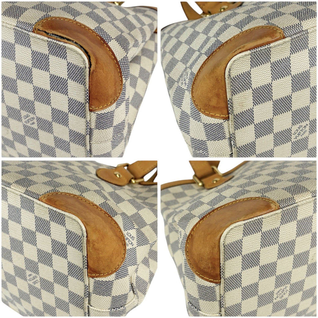 Louis Vuitton Damier Azur Leather Hampstead PM Tote Shoulder — view 6