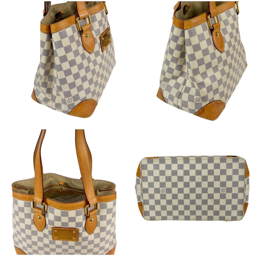 Louis Vuitton Damier Azur Leather Hampstead PM Tote Shoulder — view 4