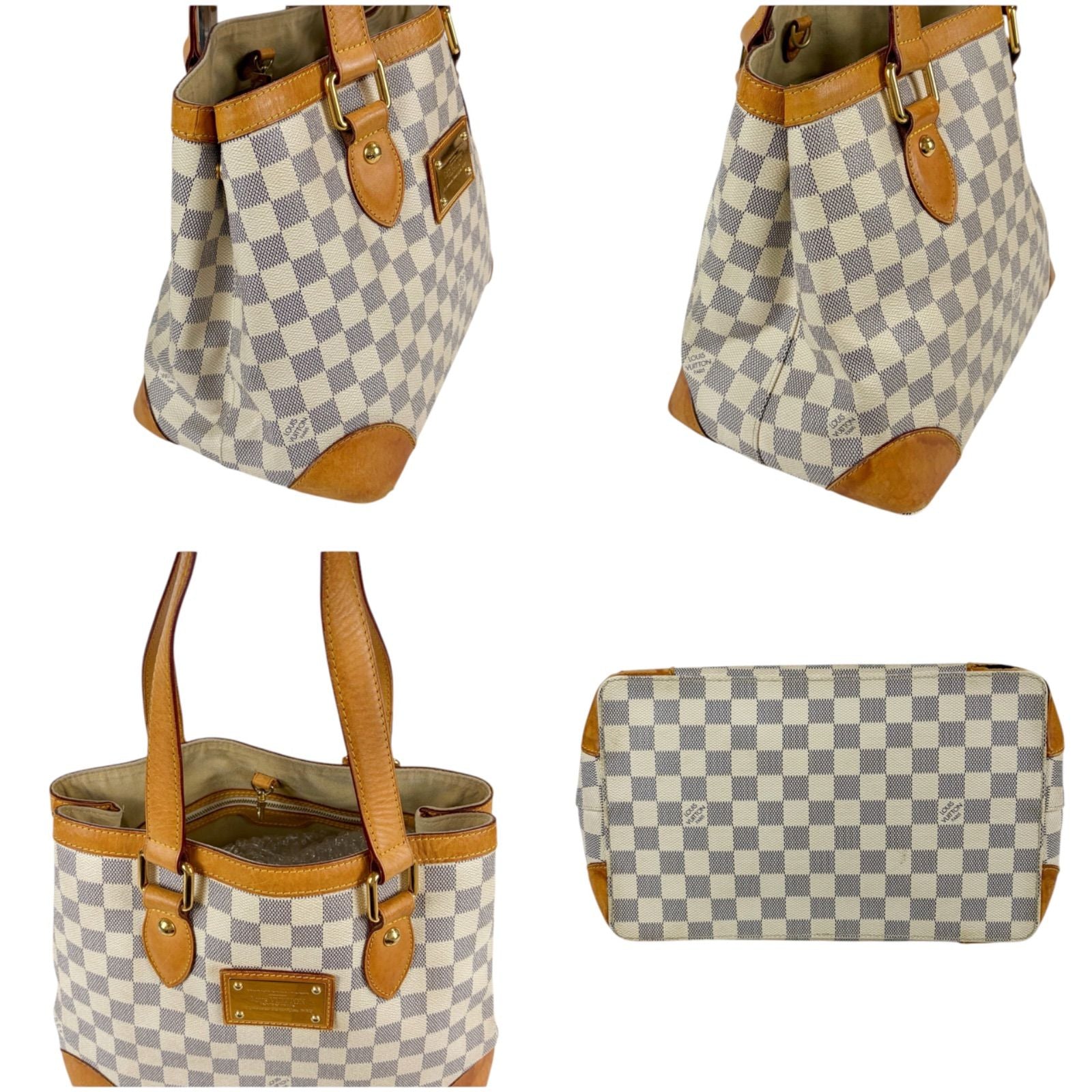 Louis Vuitton Damier Azur Leather Hampstead PM Tote Shoulder — view 4