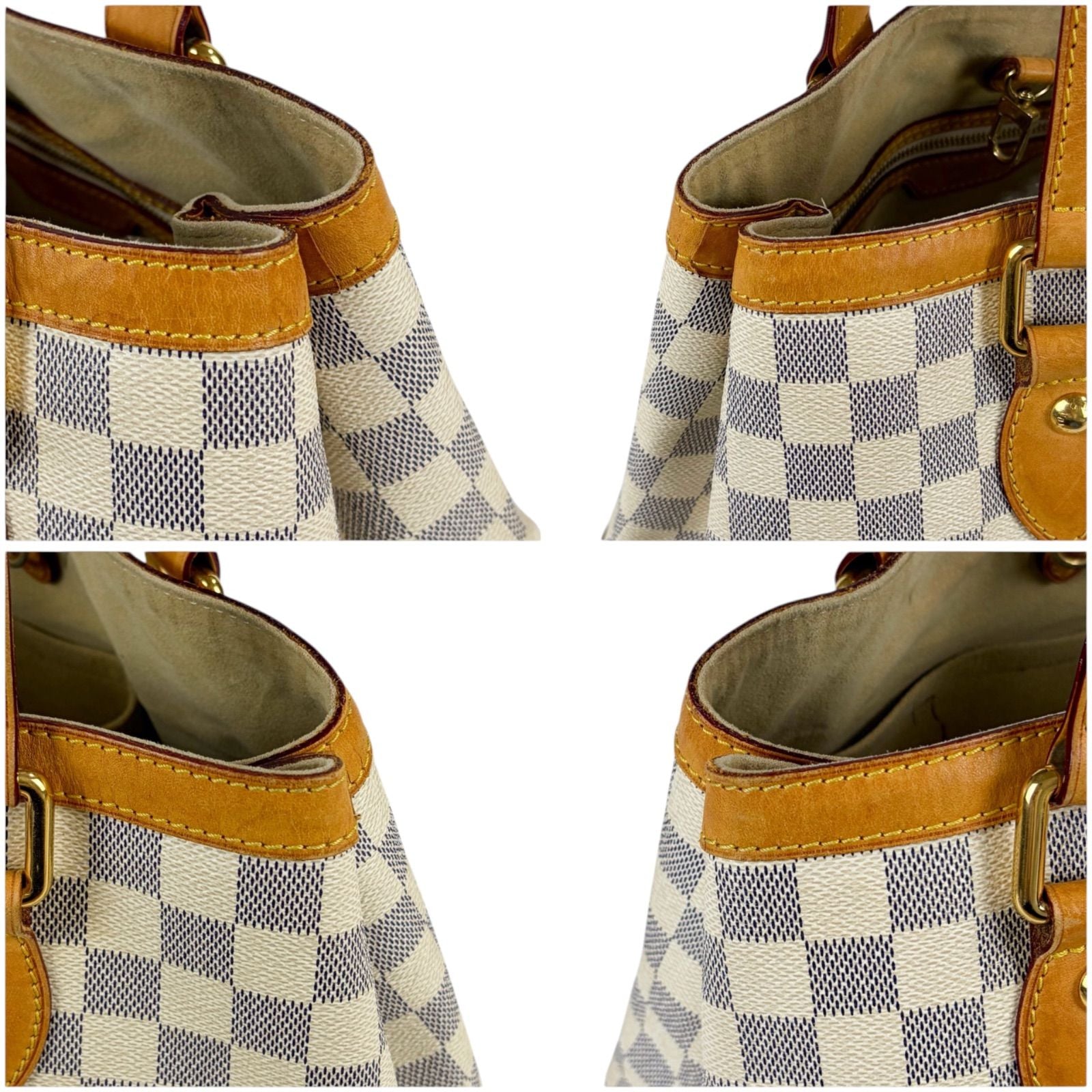 Louis Vuitton Damier Azur Leather Hampstead PM Tote Shoulder — view 5