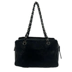 Chanel Card CC Logo Calf Leather Shoulder Bag Tote Black — view 3