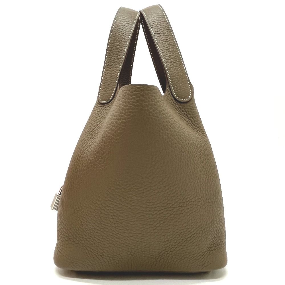 Hermes Handbag Picotin Lock PM 18 PM Taurillon Clemence Etoupe — view 3