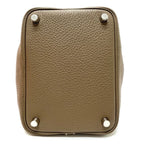 Hermes Handbag Picotin Lock PM 18 PM Taurillon Clemence Etoupe — view 5